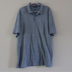 Mens‎ Travis Mathew Short Sleeve Blue Golf Polo Shirt XXL